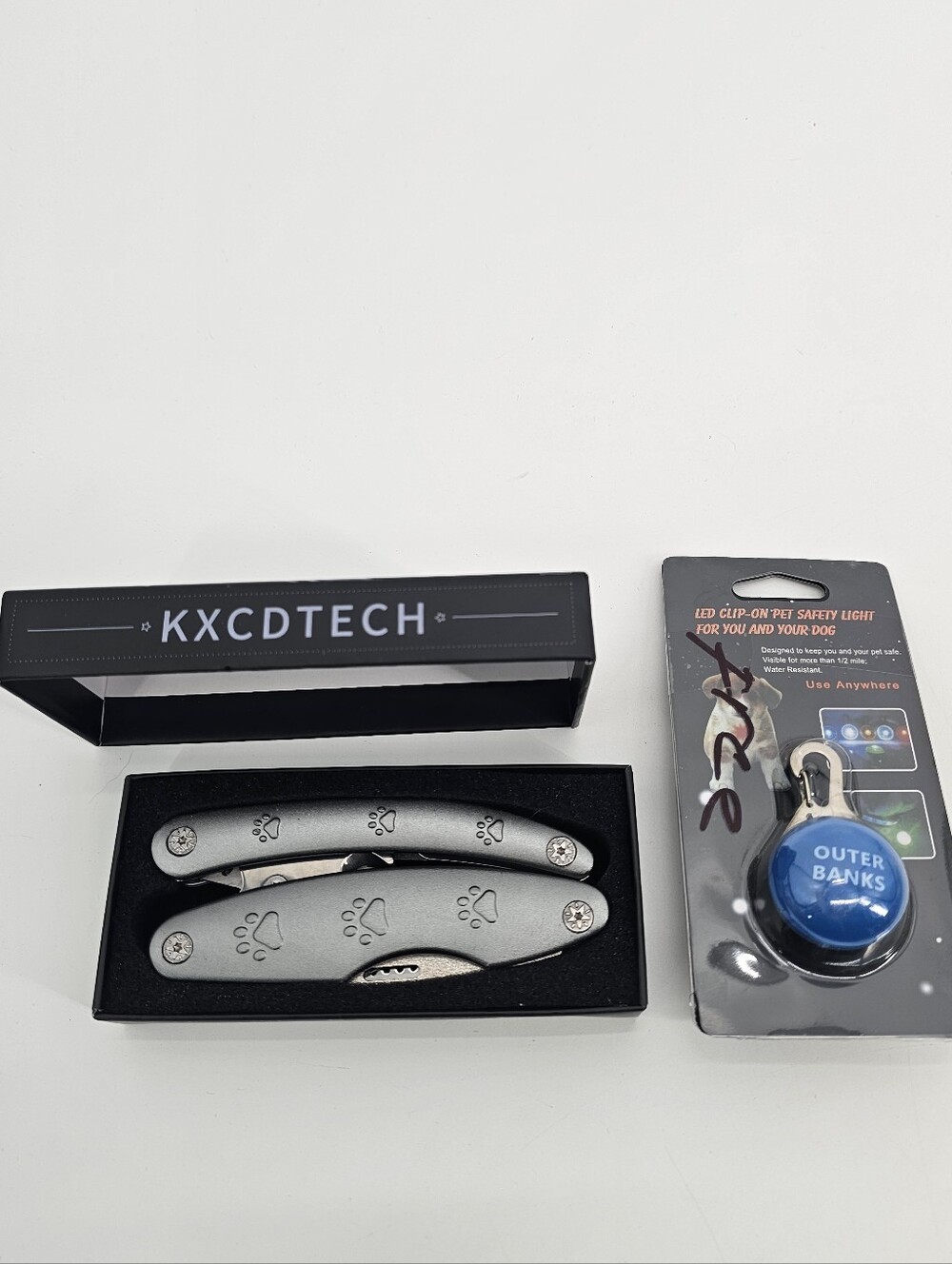 Nail Clipper Set Folding Groomer & OBX Dog Walking Collar Light